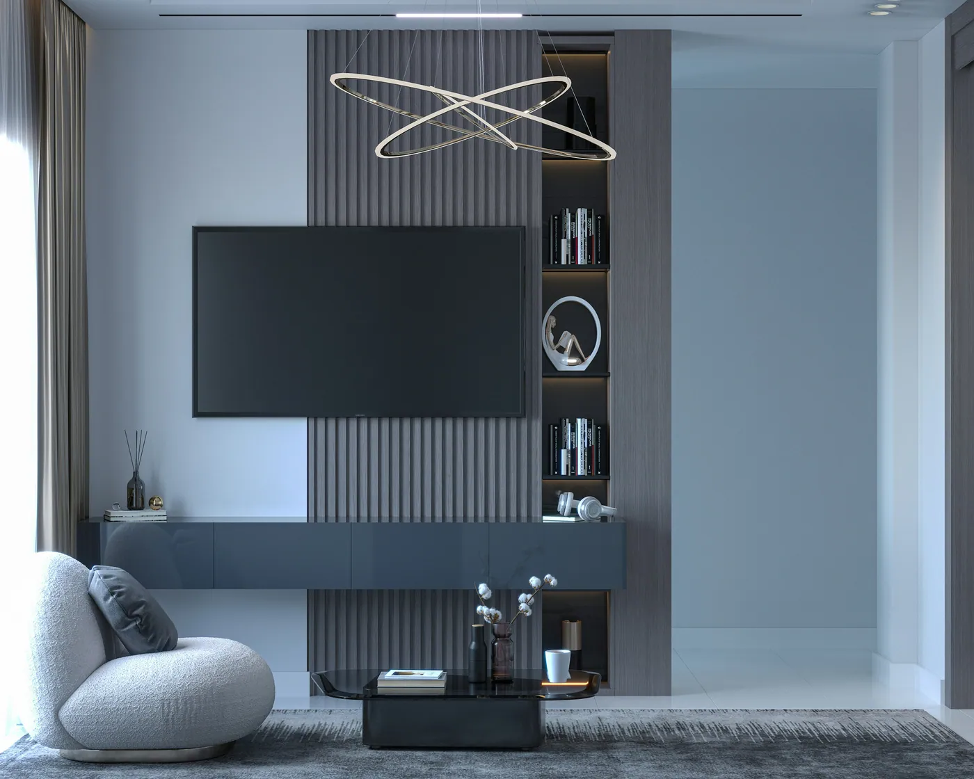 Smart TV in a modern living room