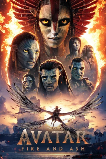 Avatar: Fire and Ash poster, illustrative artwork