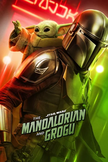 The Mandalorian and Grogu poster, illustrative artwork
